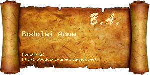 Bodolai Anna névjegykártya